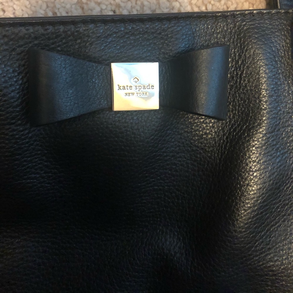 Black Leather Kate Spade Bag
